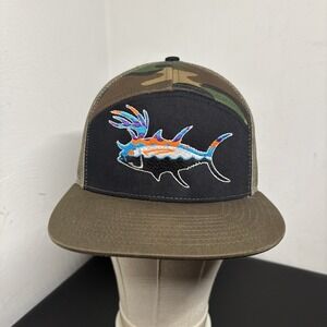 Niceride Buck-Eye Explorer 7-Panel Trucker Snapback Hat Camo Cap Fish Men's